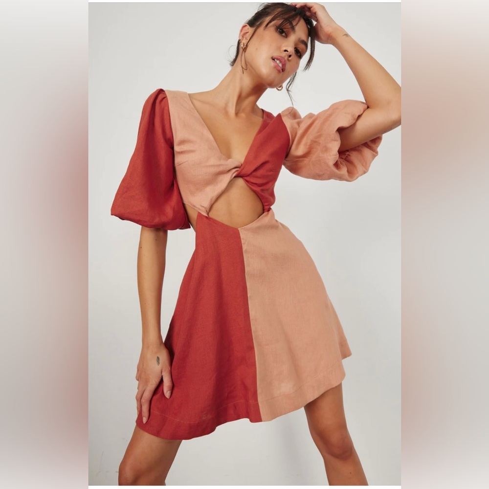 SOVERE Duet Mini Dress pink spice
